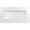 Ekena Millwork Vertical Surface Mount PVC Gable Vent: Functional, w/ 3-1/2"W x 1"P Standard Frame, 26"W x 14"H GVPVE26X1401SF - alternate 1